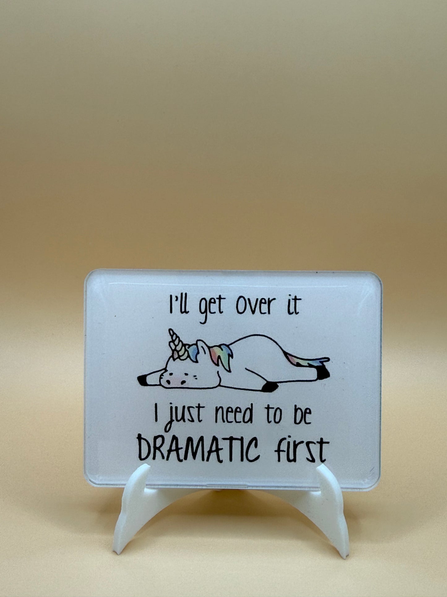Dramatic unicorn magnet 2 x 3