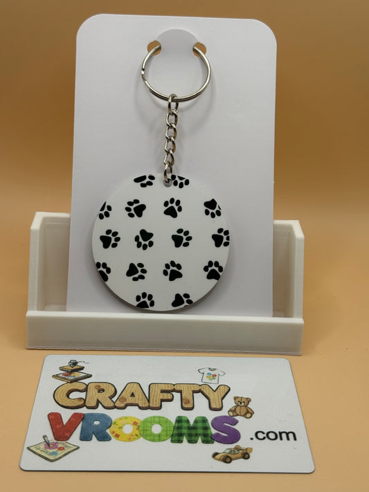 Round keychain - retro puppy