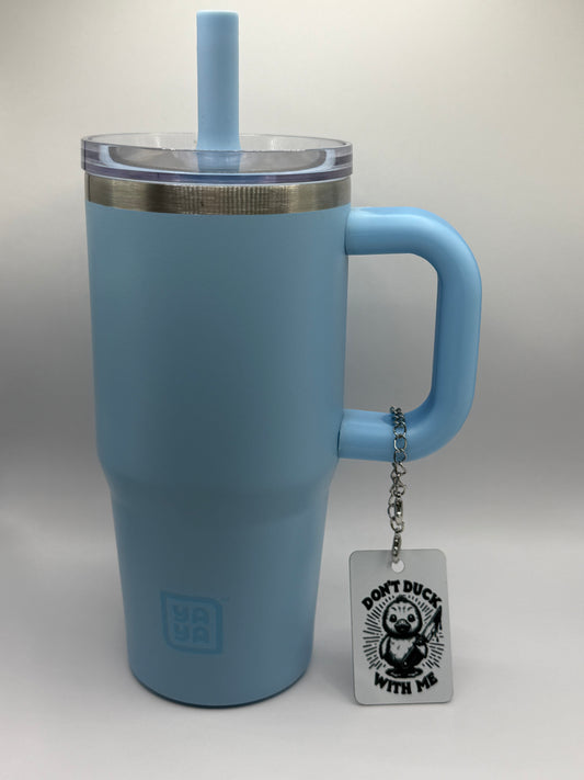 Rectangle charm for tumbler or bag - Don't duck with me