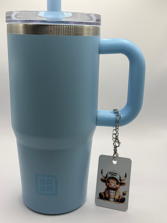 Rectangle charm for tumbler or bag - Expresso yourself