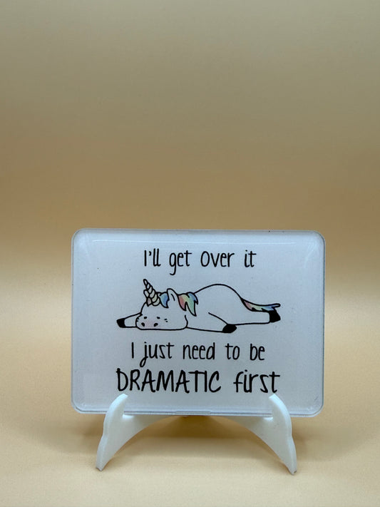 Dramatic unicorn magnet 2 x 3