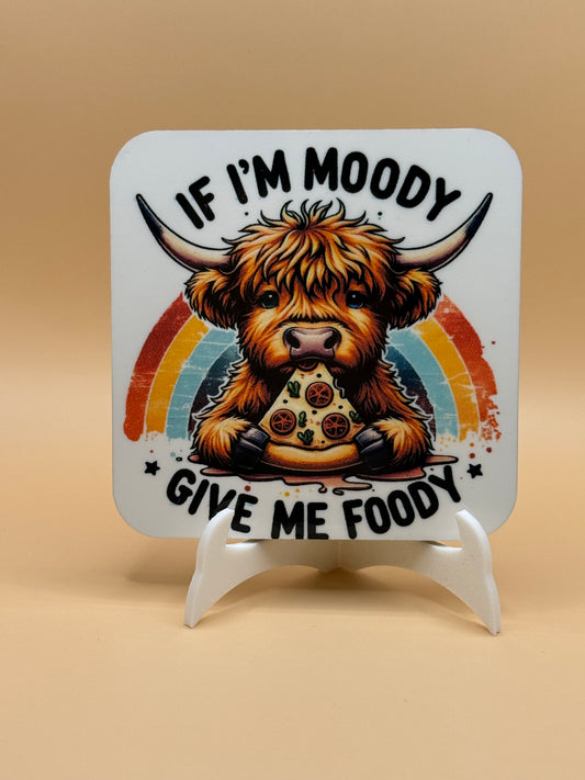 Highland cow moody magnet 3 x 3