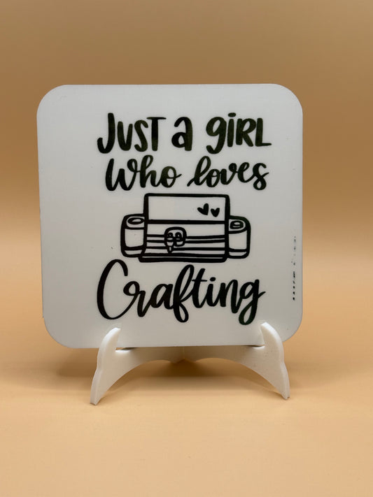 Crafting girl magnet 3 X 3