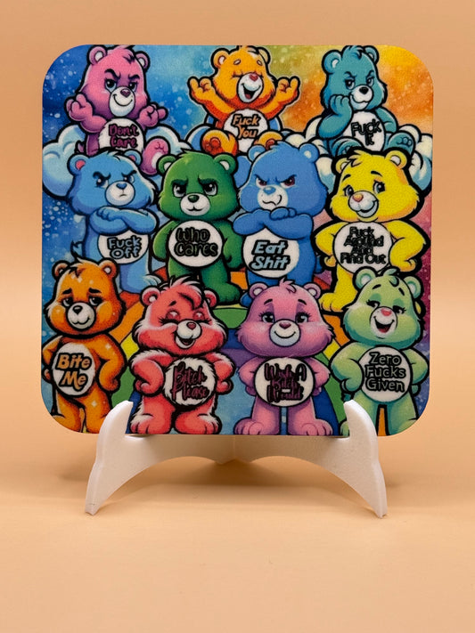 Don't care bear 3 x 3