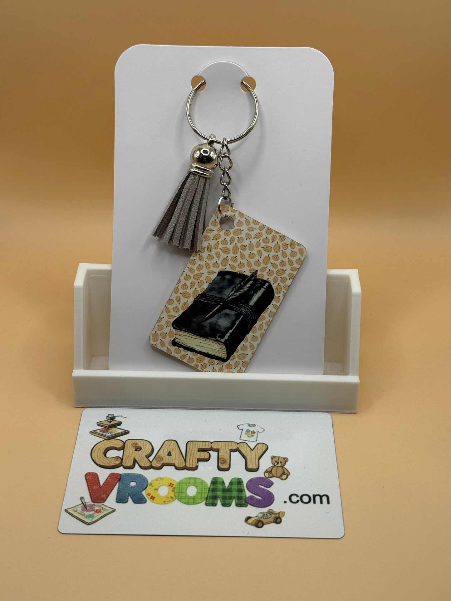 Rectangle keychain w/tassel - Academia journal