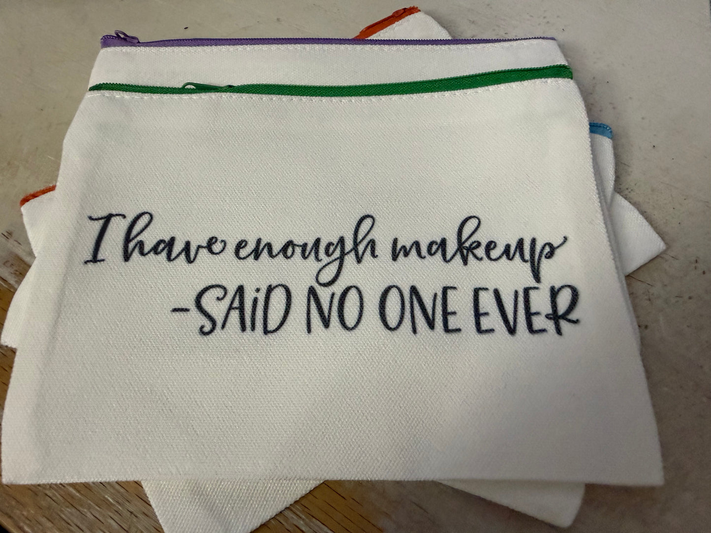 Makeup zipper bag