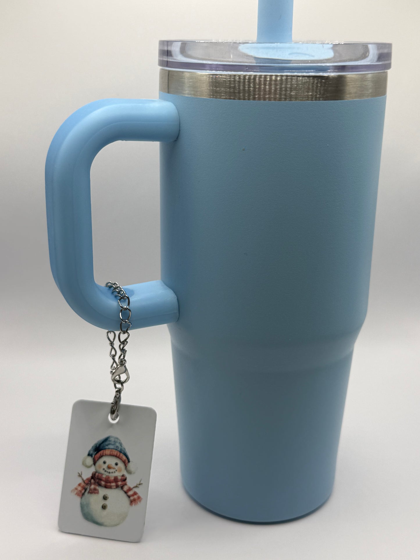 Rectangle charm for tumbler or bag -Jolly snowman